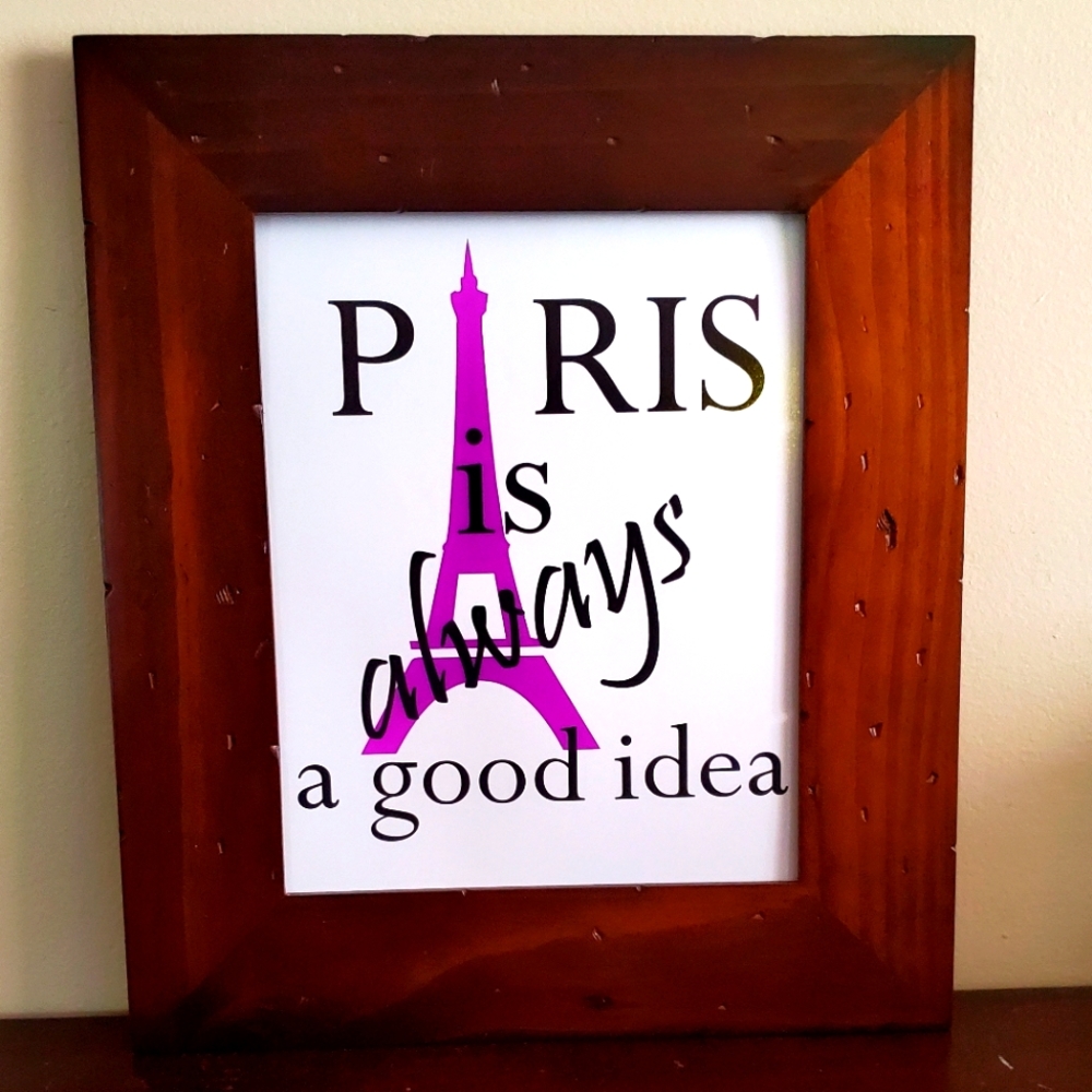 Paris is Always a Good Idea Print. Home Decor. Typography print. Sabrina Quote.